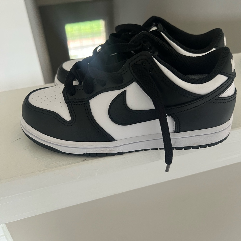 Nike Black and White Dunk Low Sneakers